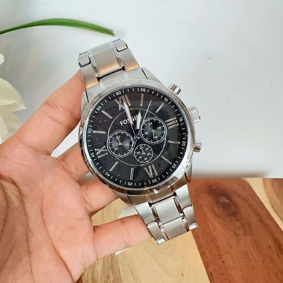 NWT Fossil Flynn Chronograph Stainless Steel Watch - Picture 1 of 6